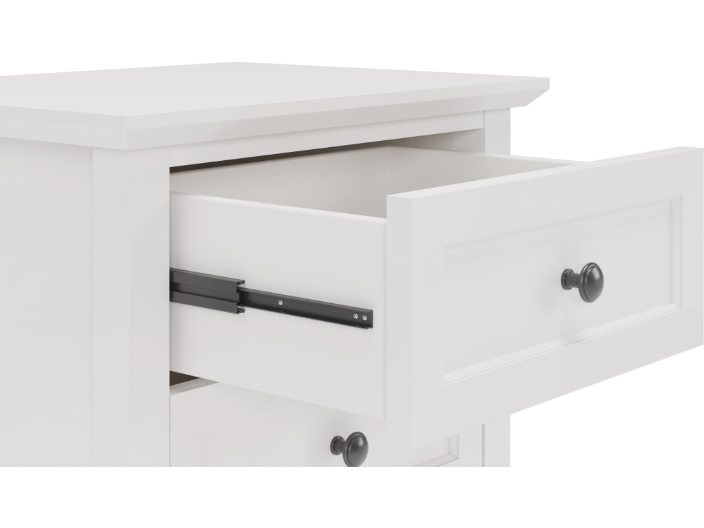 Grace Three Drawer Nightstand in Snowfall White - image 1