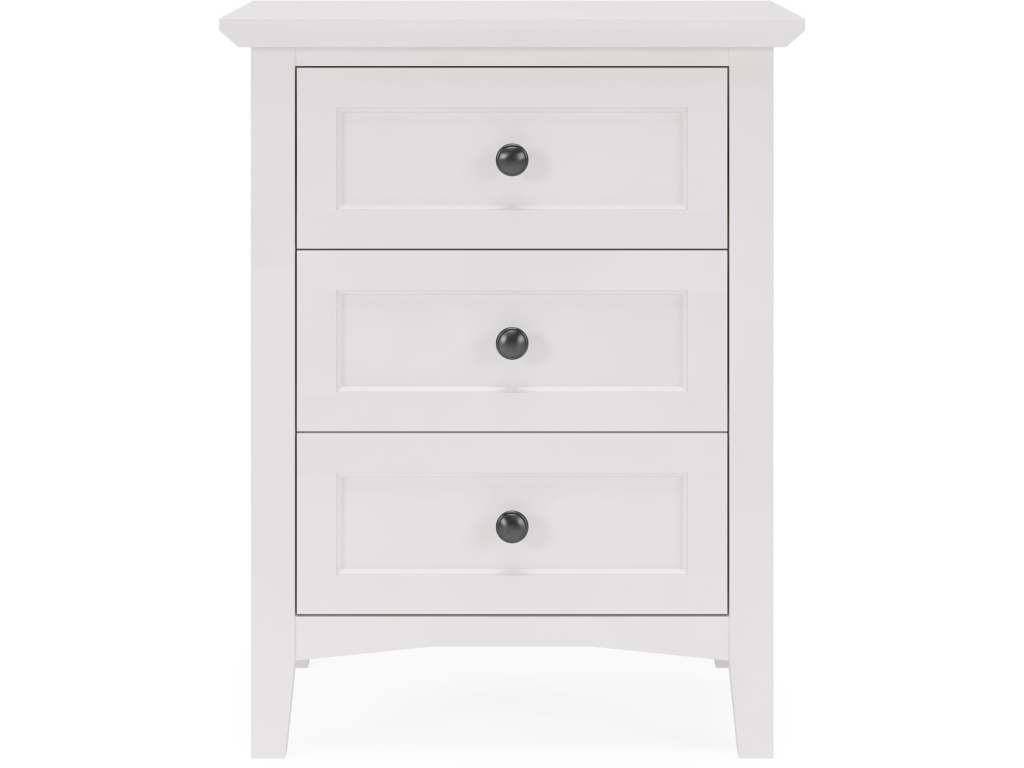 Grace Three Drawer Nightstand in Snowfall White - image 2