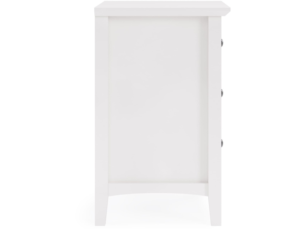 Grace Three Drawer Nightstand in Snowfall White - image 3