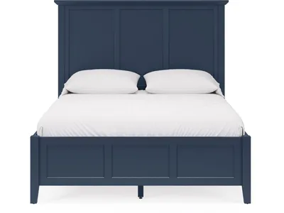 Grace Three Panel Bed in Blueberry
