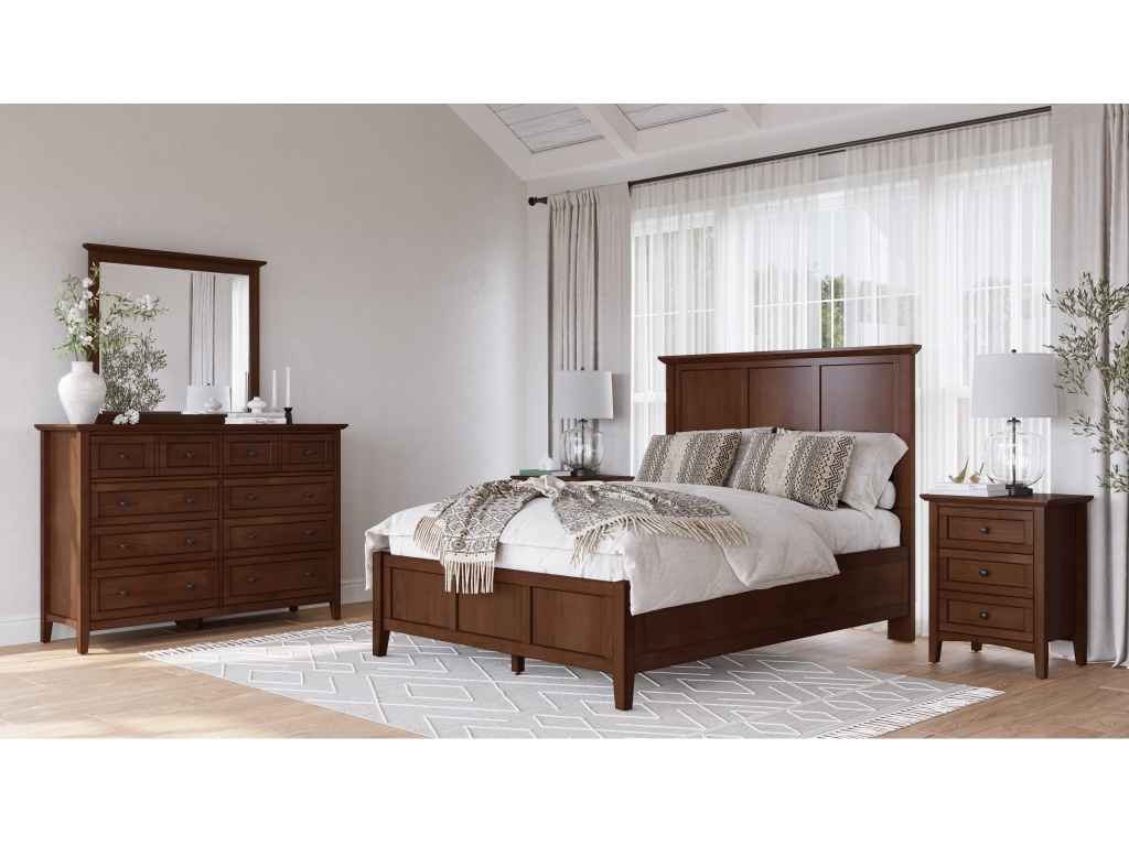 Grace Three Panel Bed in Dark Mocha - image 8
