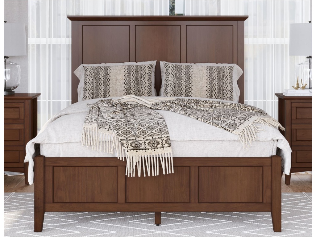 Grace Three Panel Bed in Dark Mocha - main image