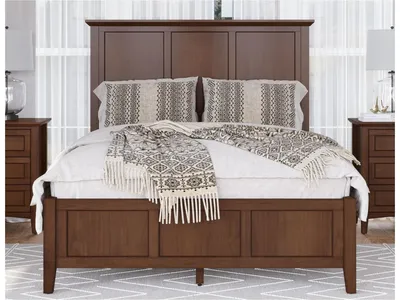 Grace Three Panel Bed in Dark Mocha