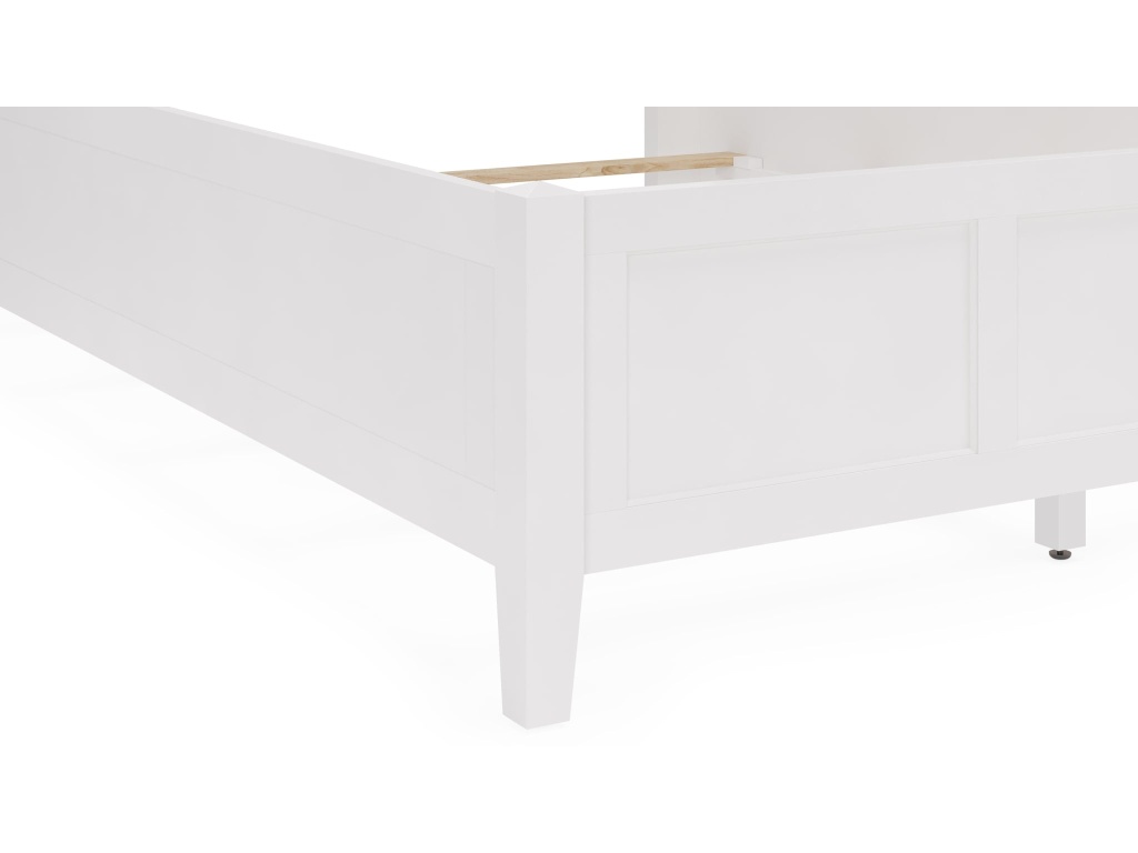 Grace Three Panel Bed in Snowfall White - main image