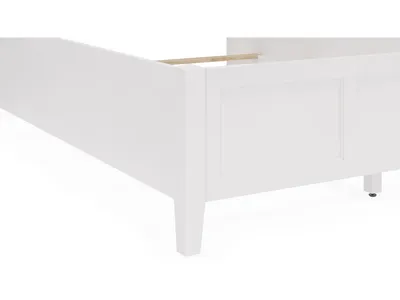 Grace Three Panel Bed in Snowfall White
