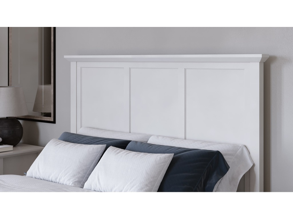 Grace Three Panel Bed in Snowfall White - image 9
