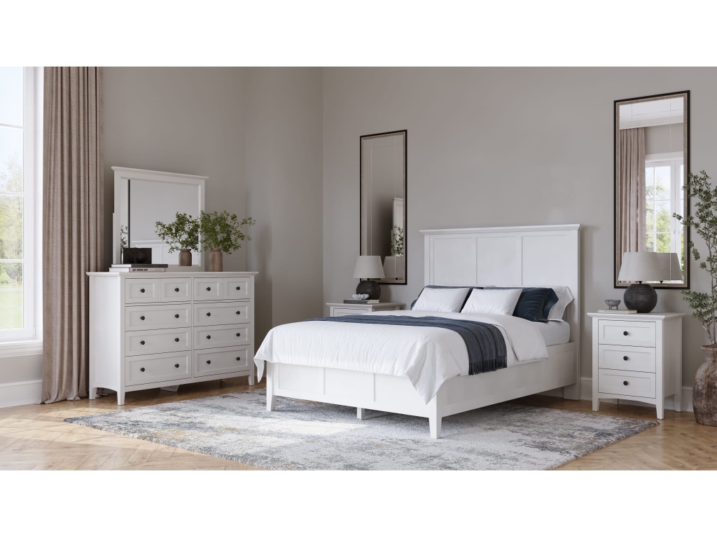 Grace Three Panel Bed in Snowfall White - image 14
