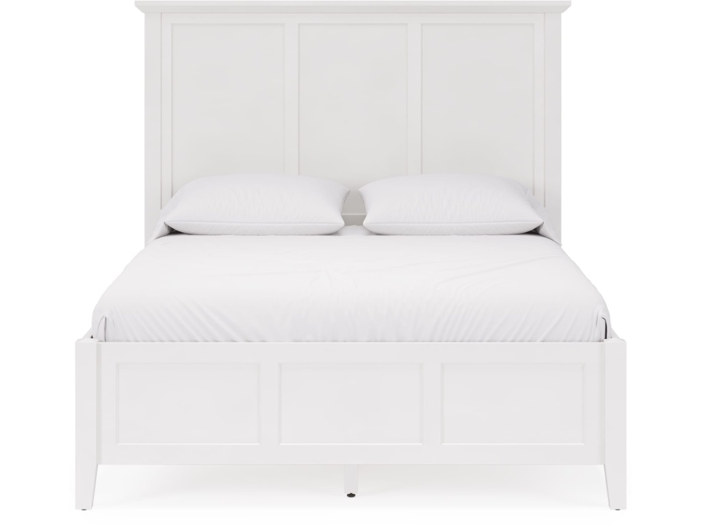 Grace Three Panel Bed in Snowfall White - image 1