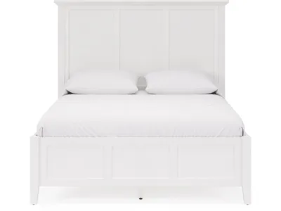 Grace Three Panel Bed in Snowfall White - Alternative View