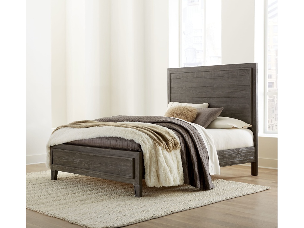 Hadley Solid Wood Panel Bed in Onyx - image 1