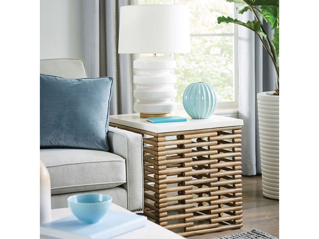Rattan Rect End Table - image 1