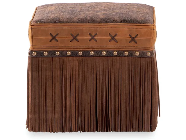 Abbey Ottoman With Fringe