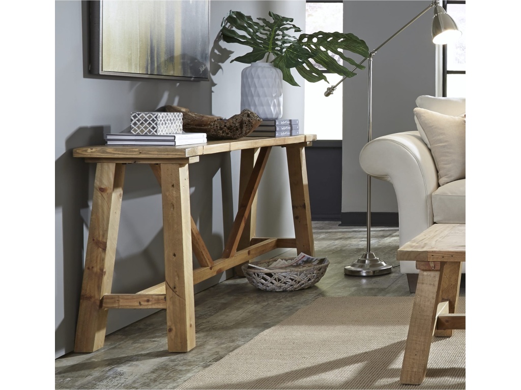 Harby Reclaimed Wood Console Table in Rustic Tawny - main image
