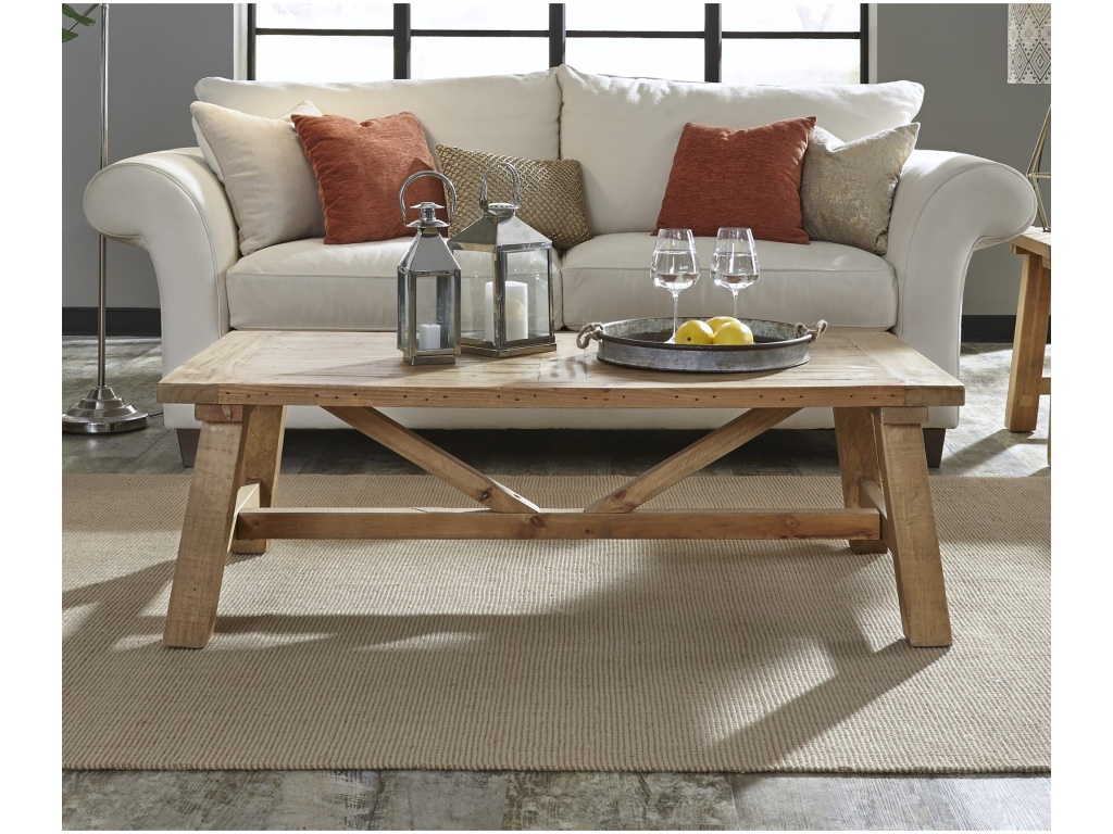 Harby Reclaimed Wood Rectangular Coffee Table in Rustic Tawny - main image