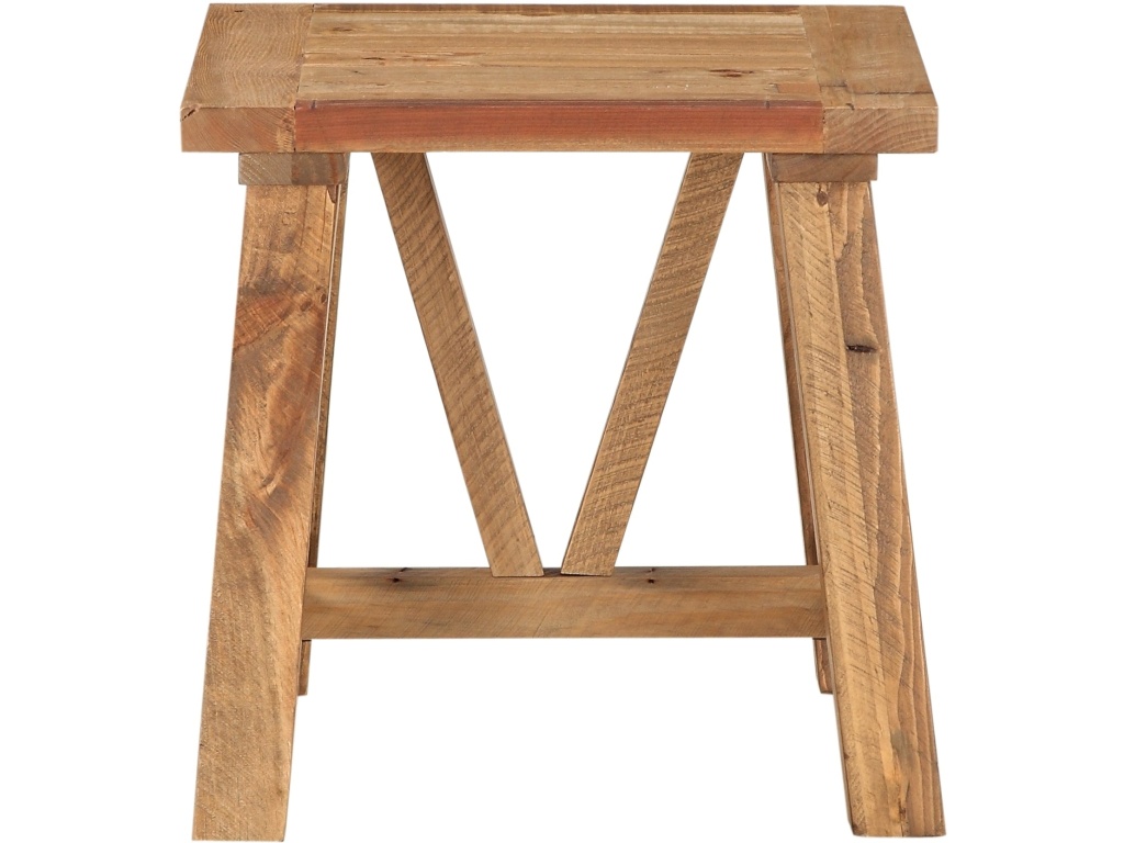 Harby Reclaimed Wood Square Side Table in Rustic Tawny - image 3