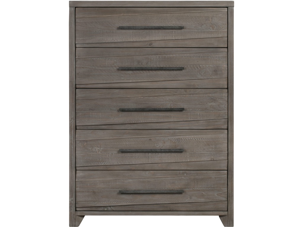 Hearst Solid Wood Five Drawer Chest in Sahara Tan - image 4