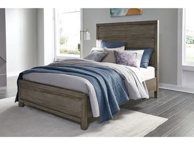Hearst Solid Wood Panel Bed in Sahara Tan - Alternative View