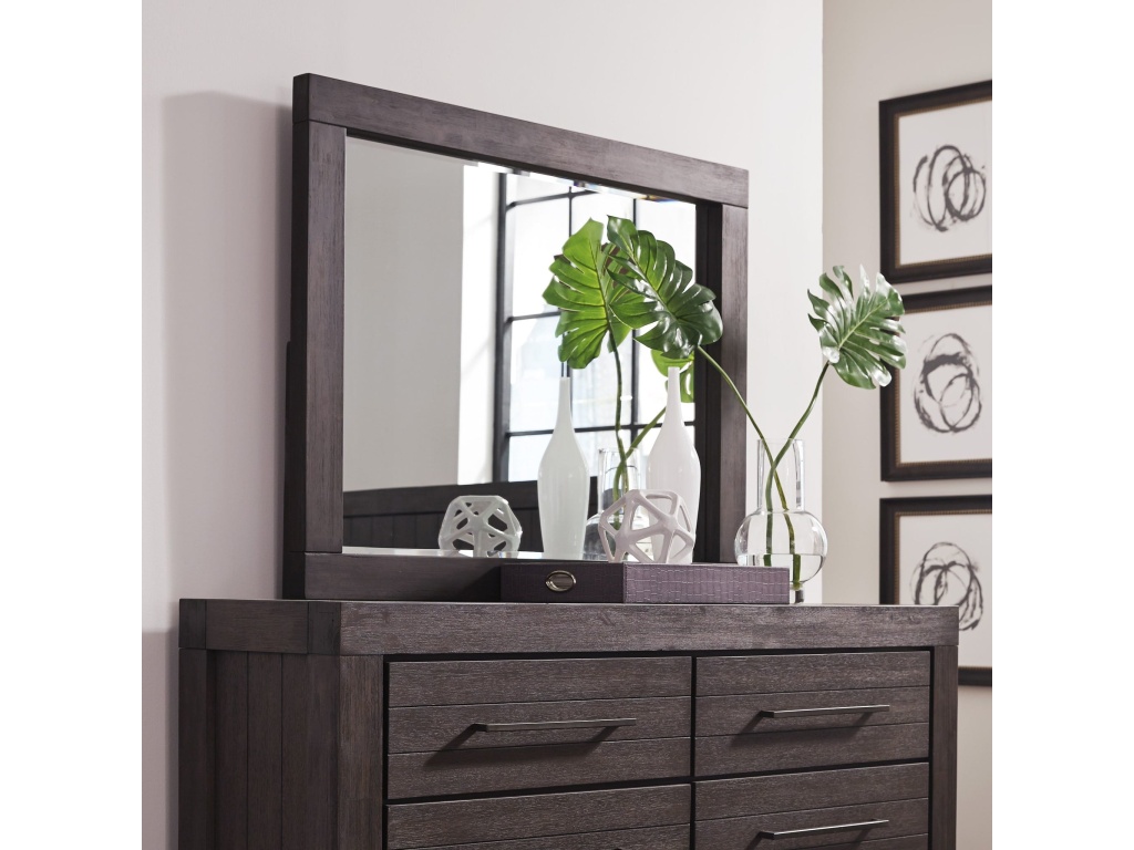 Heath Beveled Glass Mirror in Basalt Grey - main image