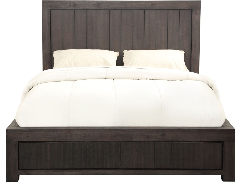 Heath Wood Platform Bed in Basalt Grey - main image