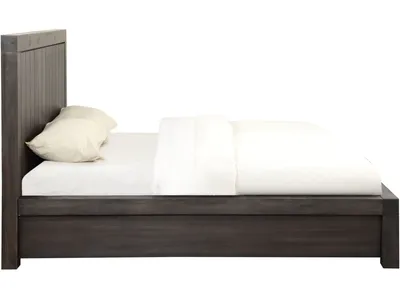 Heath Wood Platform Bed in Basalt Grey - Alternative View