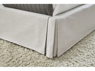 Hera Skirted Footboard Storage Panel Bed in Oatmeal - Alternative View