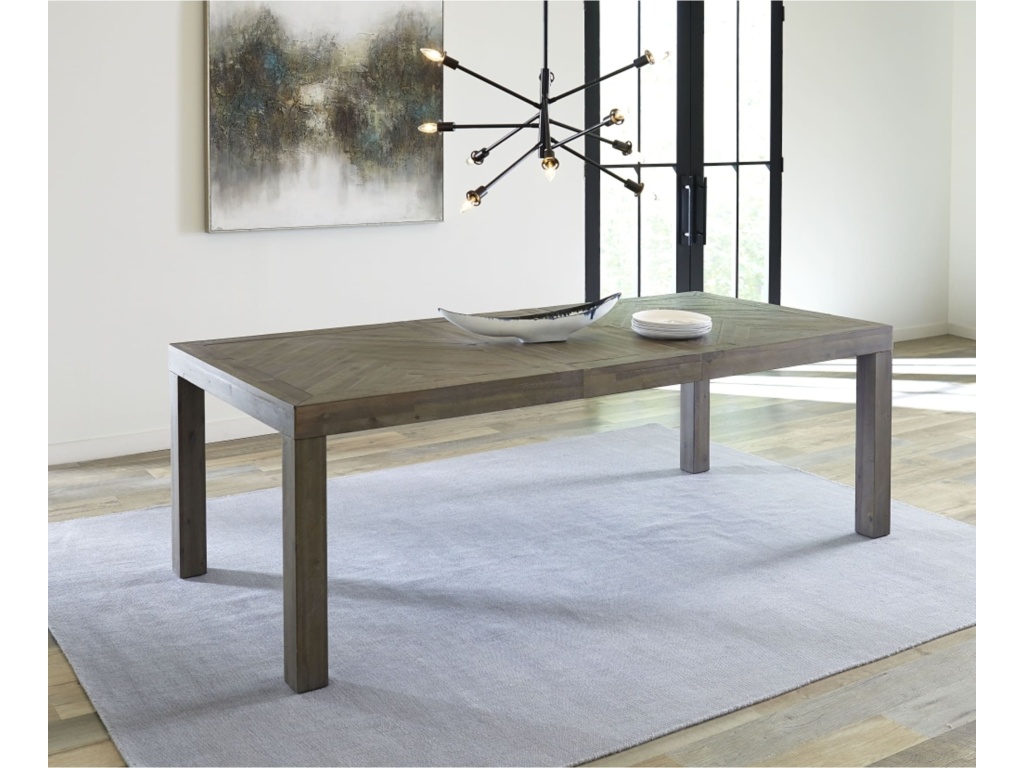 Herringbone Extension Table in Rustic Latte - image 1