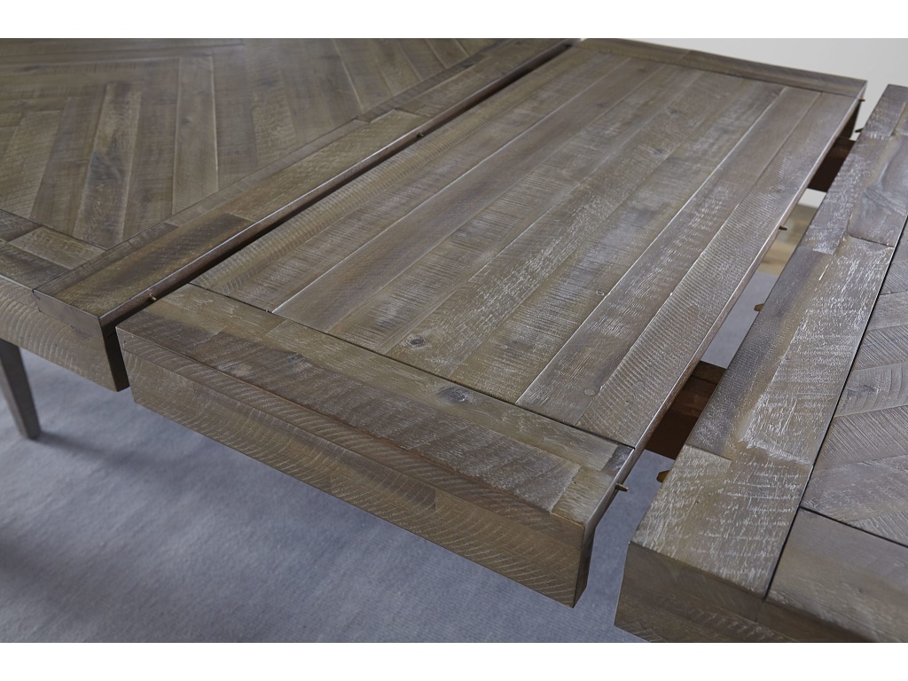 Herringbone Extension Table in Rustic Latte - image 4
