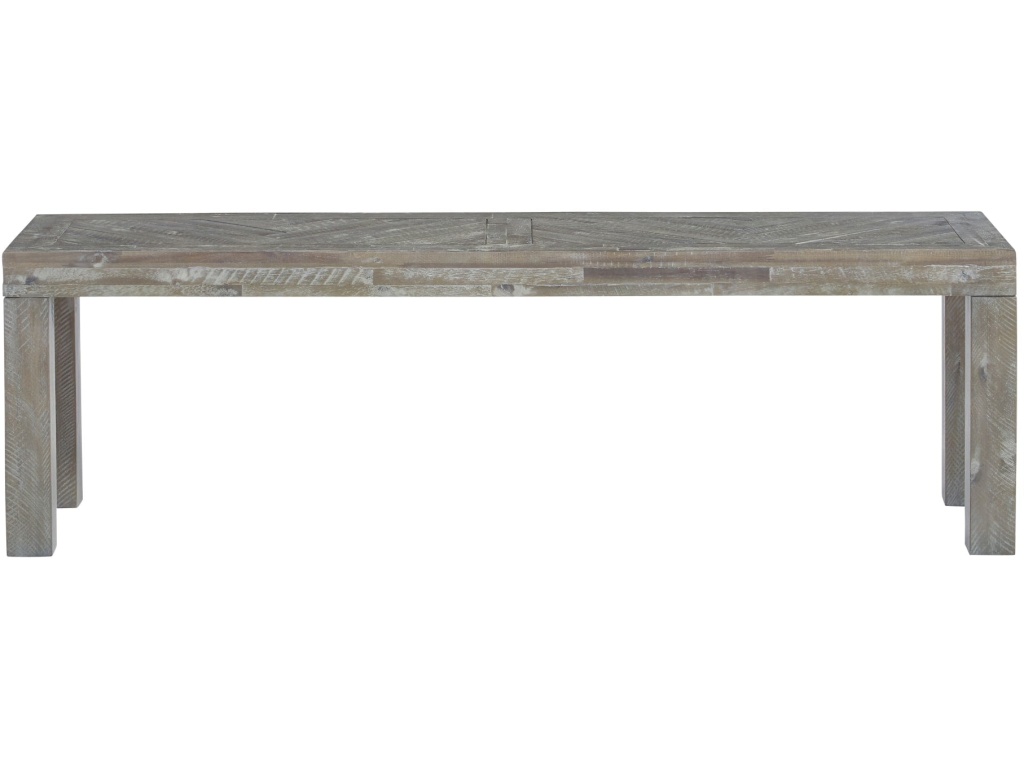 Herringbone Solid Wood Dining Bench in Rustic Latte - image 3