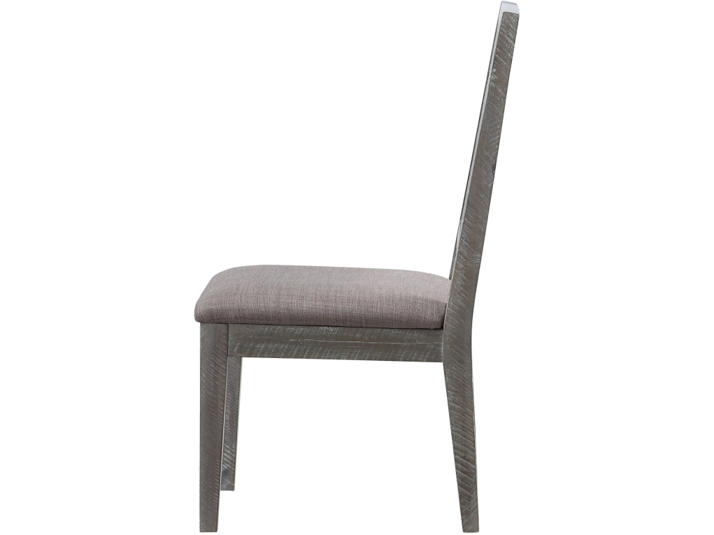 Herringbone Solid Wood Upholstered Dining Chair in Rustic Latte - image 3