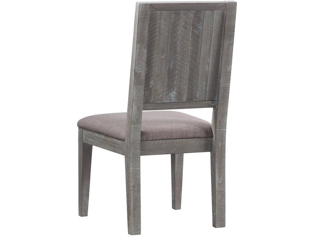 Herringbone Solid Wood Upholstered Dining Chair in Rustic Latte - image 4