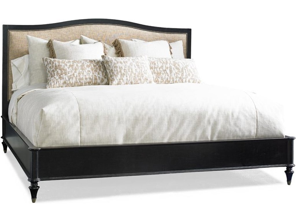 King Upholstered Panel Bed - main image