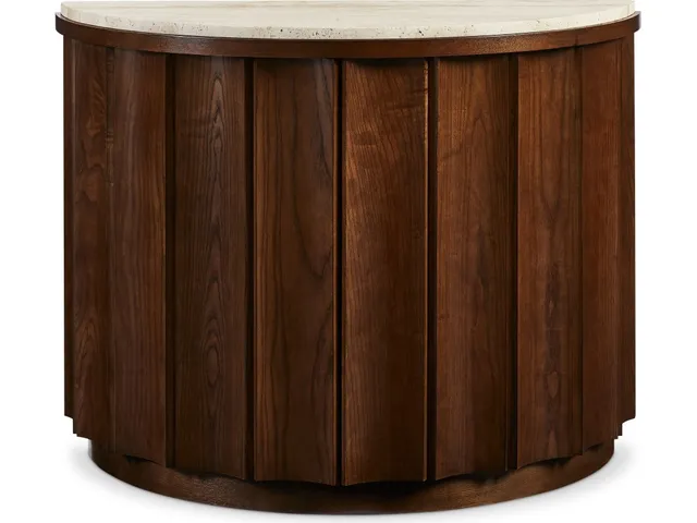 Bridgeton Demilune Chest With Travertine Top - Alternative View