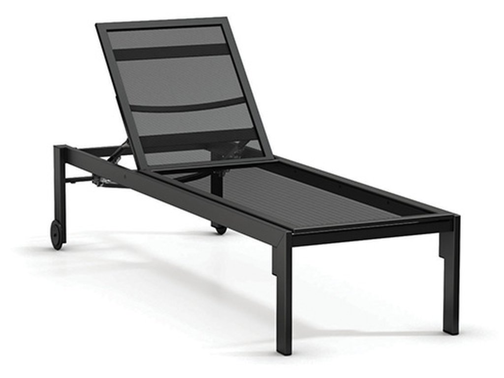 Metal Armless Adjustable Chaise (with Wheels) (Stackable) - main image