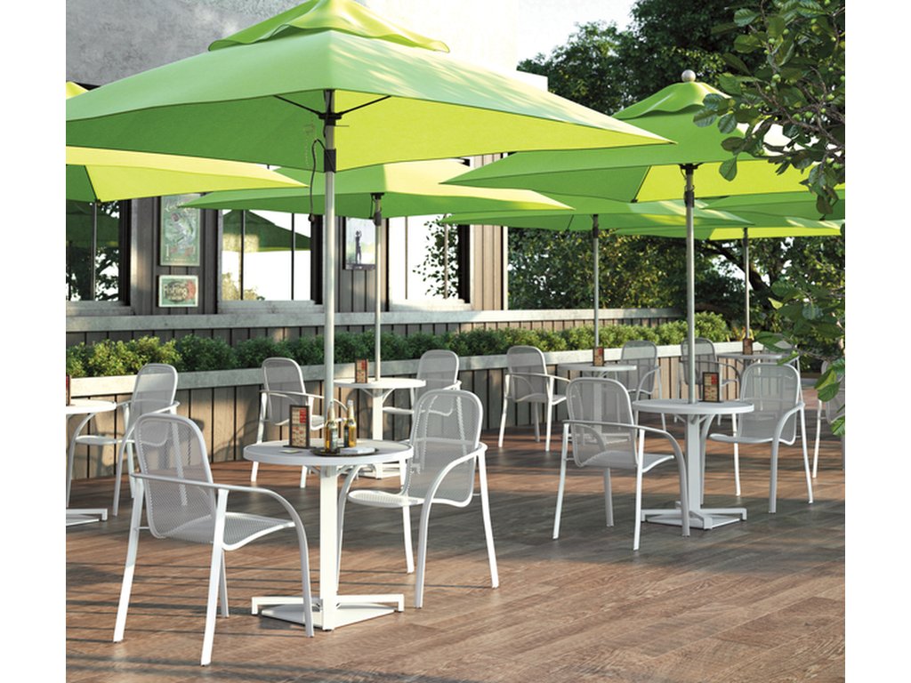 Metal Ottoman/Side Table (Stackable) - image 1