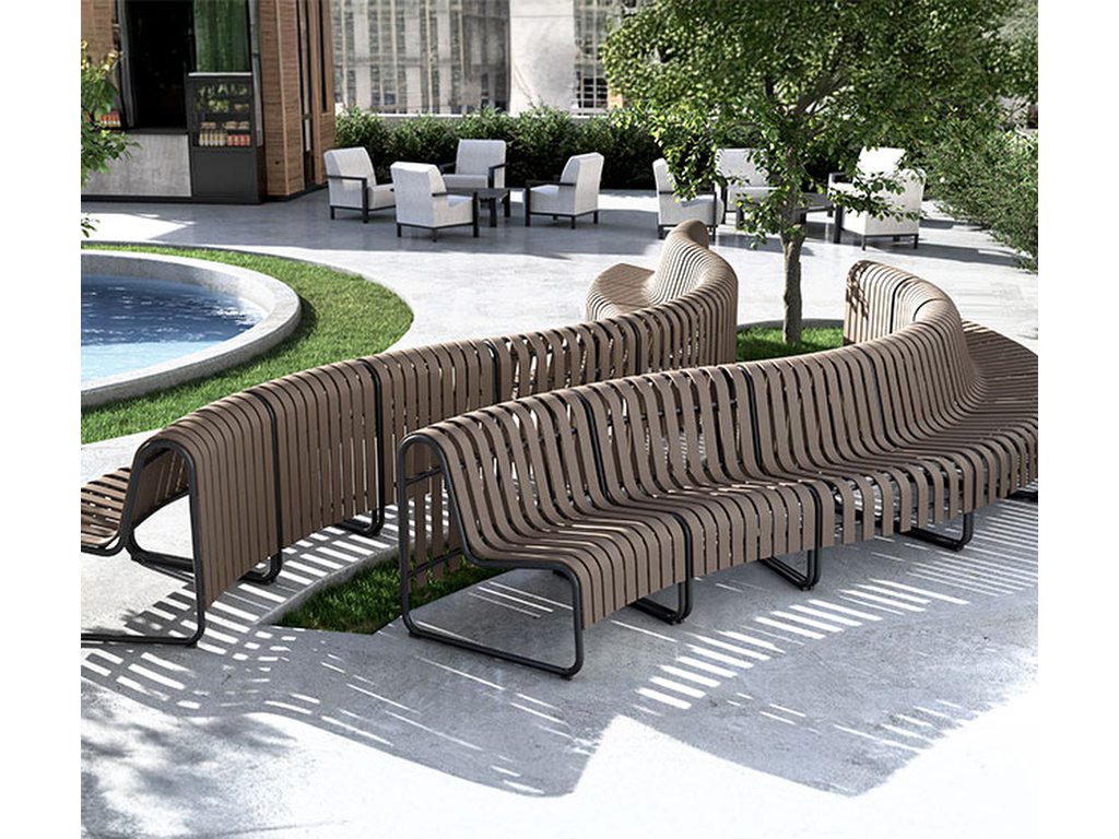 Slatted Seat Center Chat Chair - image 1