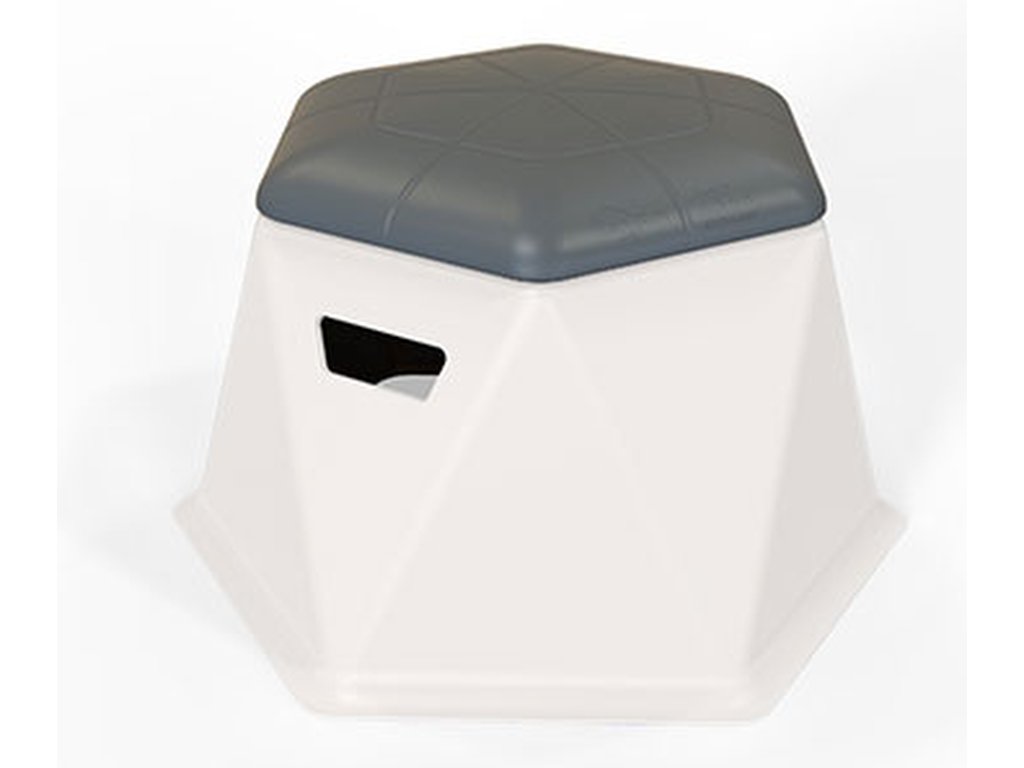 19.25" x 21.85" Hex Lounge Bench (Stackable) - main image