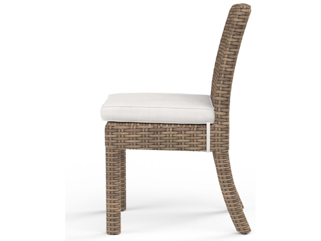 Havana Armless Dining Chair in Canvas Flax w/ Self Welt - image 1