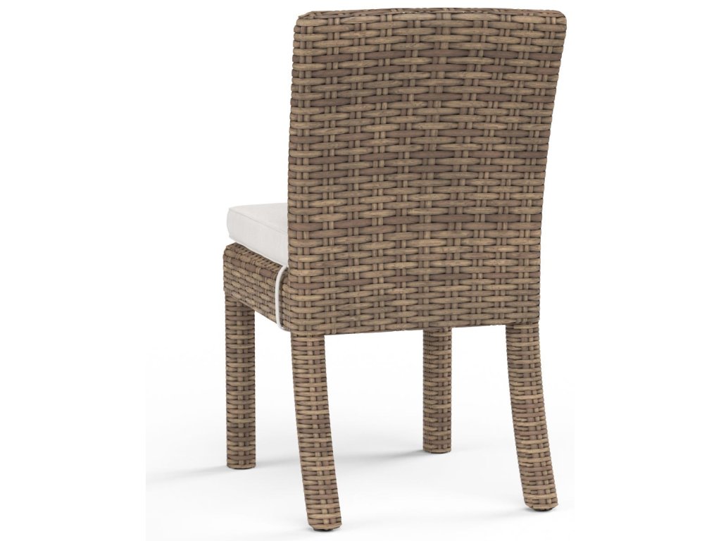 Havana Armless Dining Chair in Canvas Flax w/ Self Welt - main image