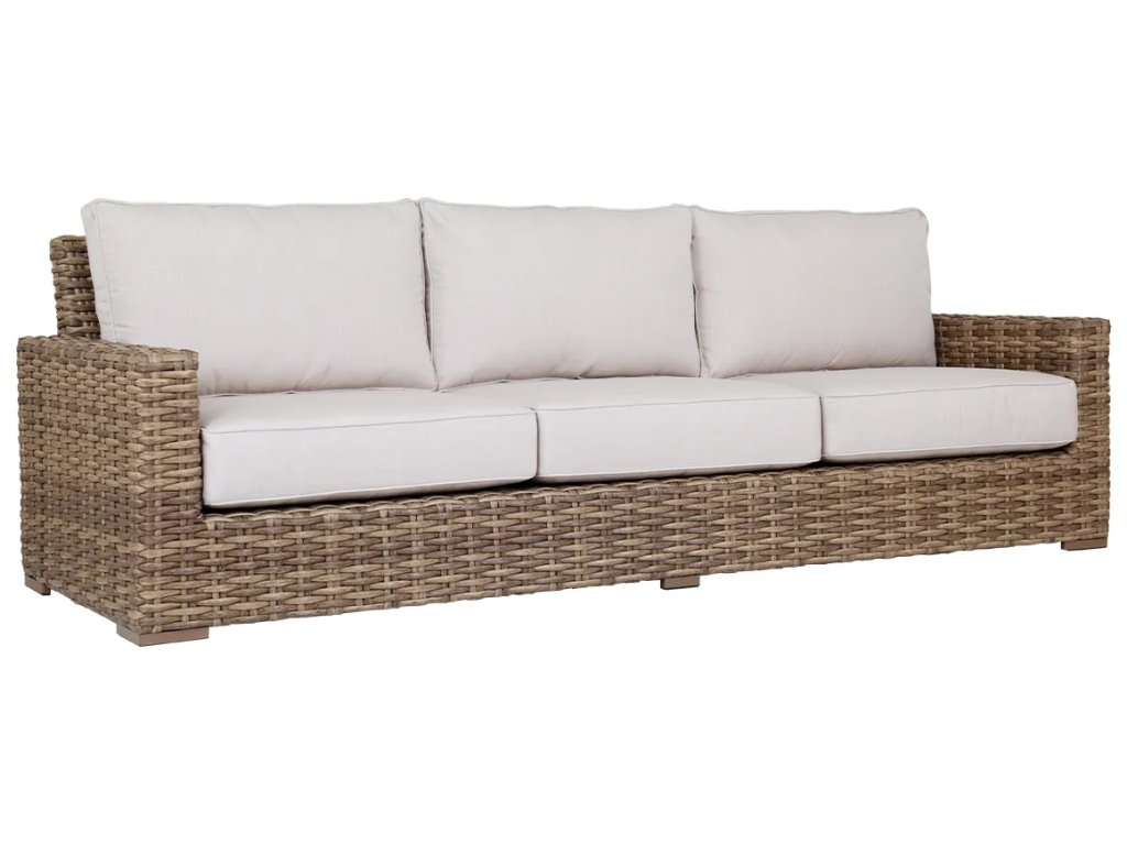 Havana Sofa in Canvas Flax w/ Self Welt - main image