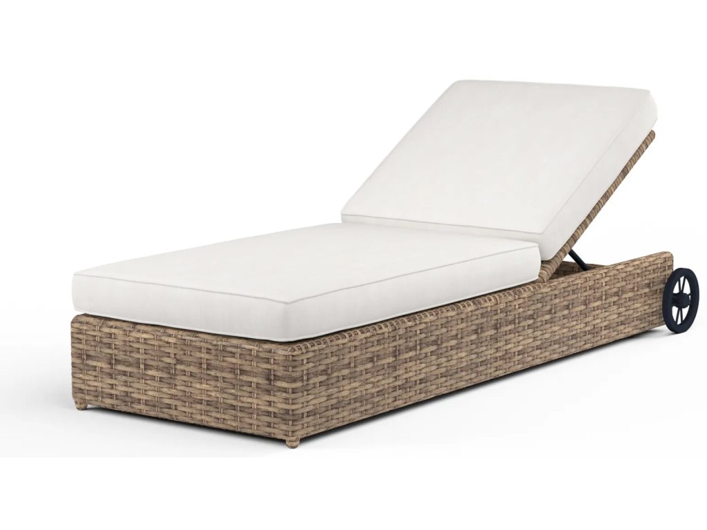 Havana Adjustable Chaise in Canvas Flax w/ Self Welt - image 3