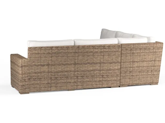 Havana Sectional in Canvas Flax w/ Self Welt - Alternative View