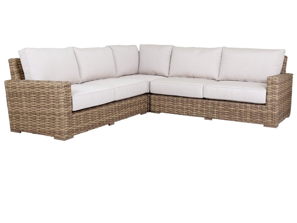 Havana Sectional in Canvas Flax w/ Self Welt - main image