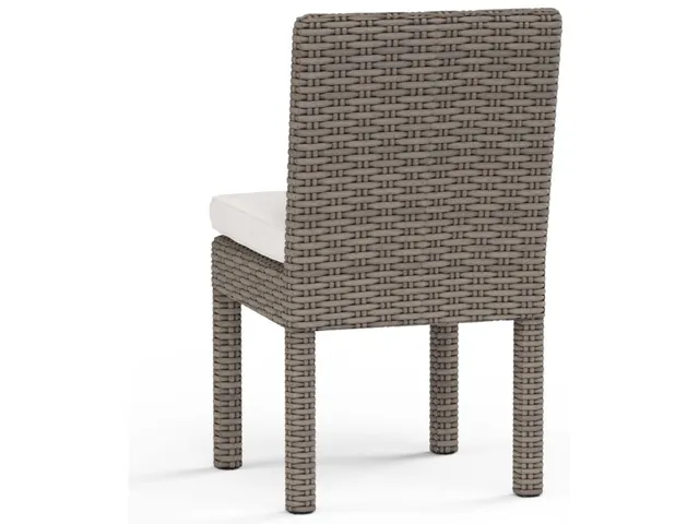 Coronado Armless Dining Chair in Canvas Flax w/ Self Welt - Alternative View