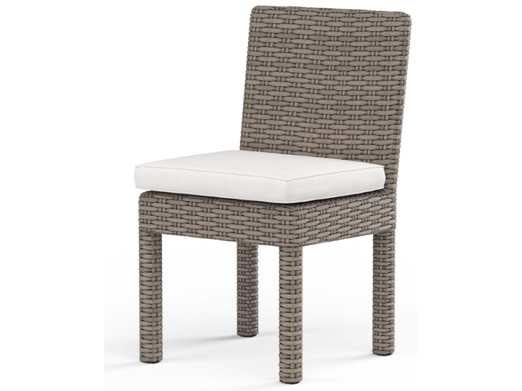 Coronado Armless Dining Chair in Canvas Flax w/ Self Welt - image 3