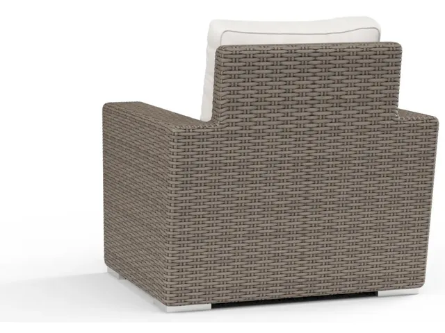 Coronado Club Chair in Canvas Flax w/ Self Welt - Alternative View