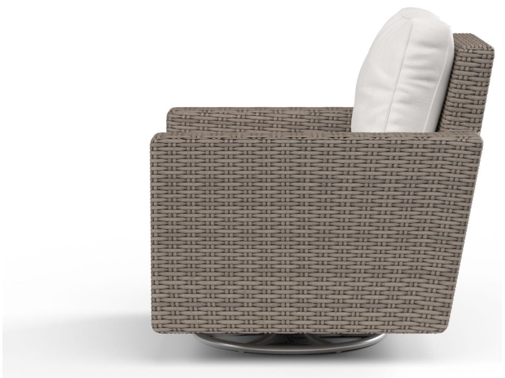 Coronado Swivel Rocker in Canvas Flax w/ Self Welt - image 3
