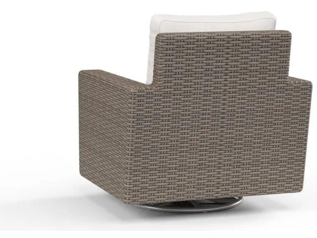 Coronado Swivel Rocker in Canvas Flax w/ Self Welt - Alternative View