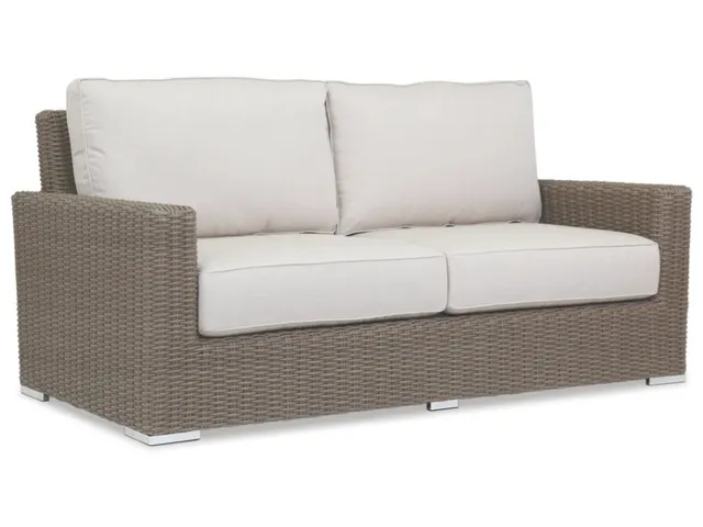 Coronado Loveseat in Canvas Flax w/ Self Welt