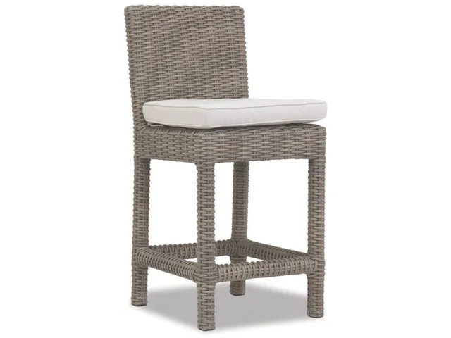 Coronado Counter Stool in Canvas Flax w/ Self Welt