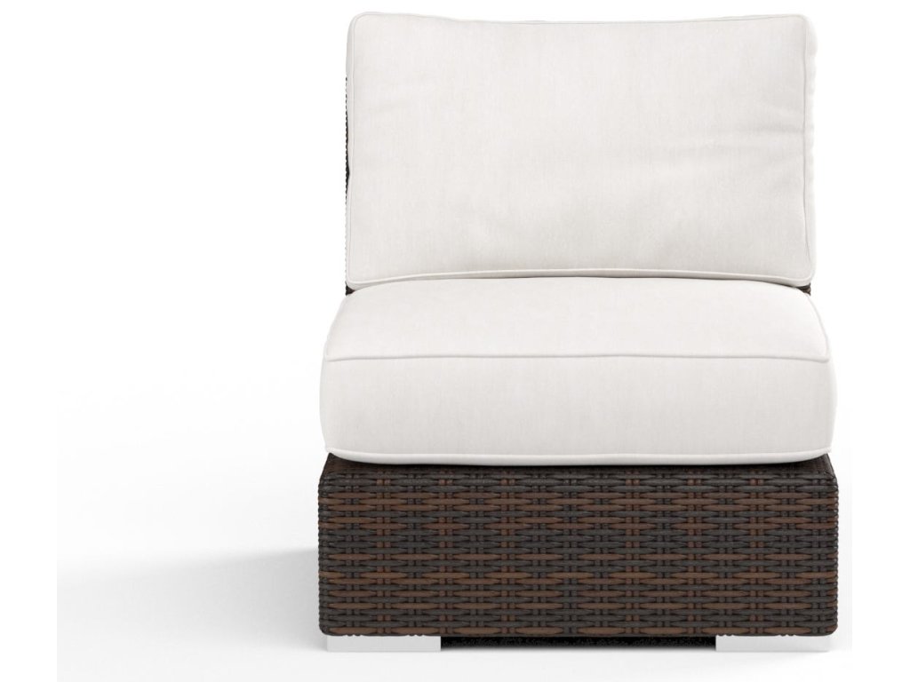 Montecito Armless Club Chair in Canvas Flax w/ Self Welt - image 3